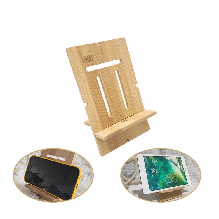 Bamboo Painted Handmade High Strength Portable Mobile Phone Holder Stand for Desktop Ornament