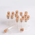 Wholesale Mini clear Wishing Bottle Small Glass Transparent Sample Jars Vial Container Bottles with Cork Stoppers