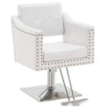 White Hair Salon Styling Barber Chair with Seat for Barber