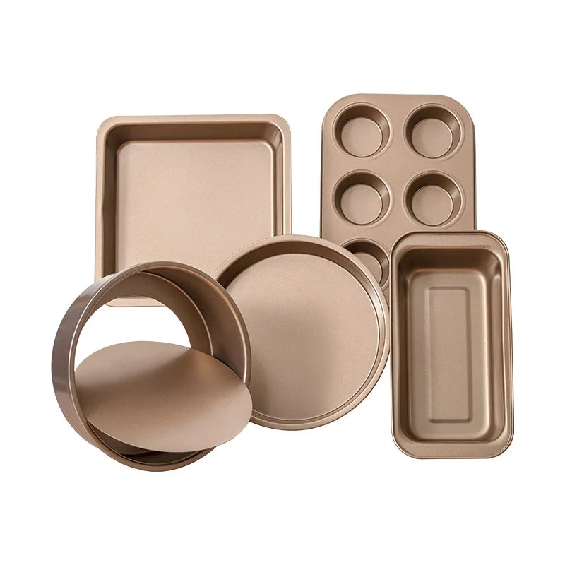 Kitchen Oven Baking Pans Nonstick Coating Inside & Outside Carbon Steel Bakeware Set Durable & Reliable Cookie Sheet Oven Pan
