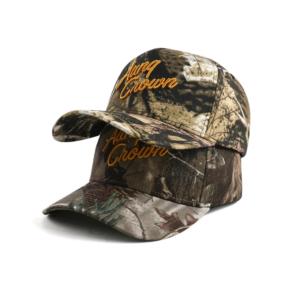 High Quality Camouflage Baseball Hats Snapback Hat Tactical Hat Leaf Tree Camo Baseball Caps with Custom logo