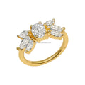 New Trendy Wedding Gift Piercing Jewelry Design 14K Au585 Real Solid Gold Nose Ring with Zircon for Women