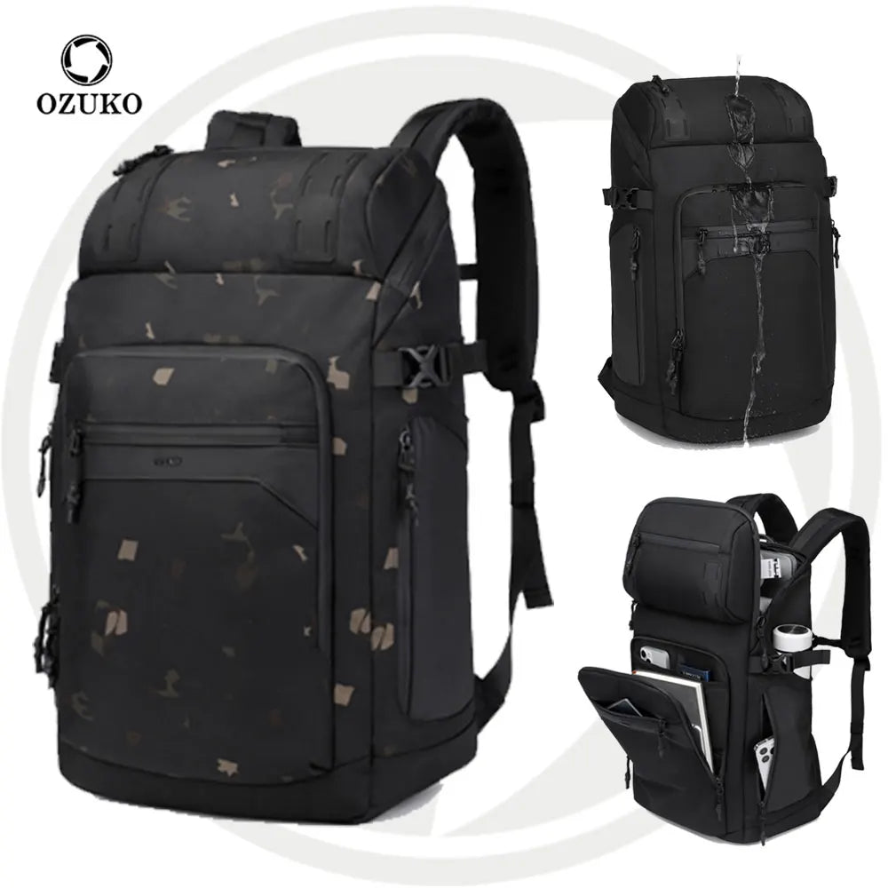 Ozuko 9630 Casual Travel Sports Backpack Anti Theft Backpacks Business Work Bag 15.6 Inch College Computer Bag for Men Women