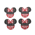 New Factory  Custom Cute Cartoon Mouse Rhinestone Patch for Decoration