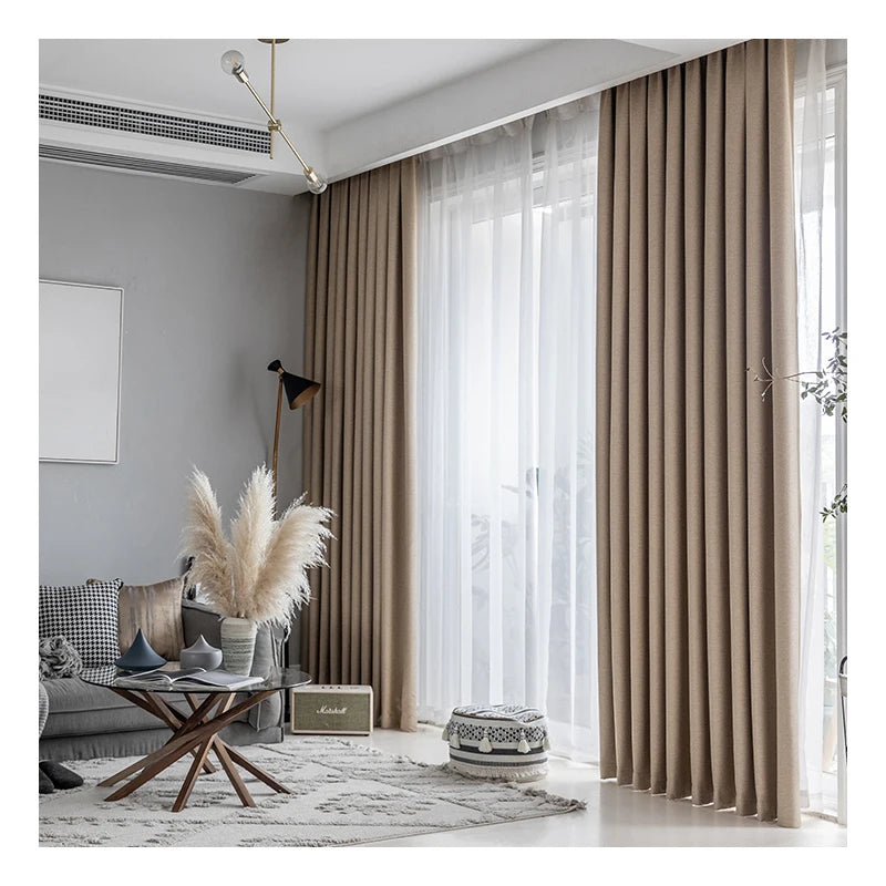 Innermor High Shading Blackout Curtains for Living Room and Bedroom European & American Style Soft Ready-Made Home Decor