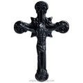 Certified Grade a Natural Green  Jadeite BLACK Jade Cross Pendant Jade Pendant Jesus Christ Token Necklace for Men and Women