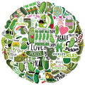 Cute Aesthetic Cartoon Green Pickle Stickers-50pcs UV Printed Waterproof Vinyl for Kids Journal Cool Trendy Pickle Cucumber