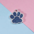 New Mirror Stainless Steel DIY Cute Drop Glue Dog Claw Sparkling Blue Customizable Pendant Accessory