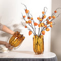 Nordic Modern Simple Large Glass Vase Ornaments Dining Table TV Grey Cabinet Living Room Entrance Light Luxury Glass Flower Vase