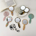 Jachon Custom Private LOGO Handheld Pocket Makeup Mirror Tortoise Acrylic Acetate Cellulose Hair Combs Product Category