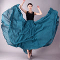 Factory Price 720 Degree Big Hem Ladies Sheer Chiffon Wrap Maxi Skirt A-line Transparent Dancing Beach Club Wear Long Skirts