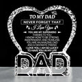 Creative Father's Day Souvenirs Gift Crystal DAD Iceberg Laser Engraved Photos Words Heart Shape Photo Frame Custom
