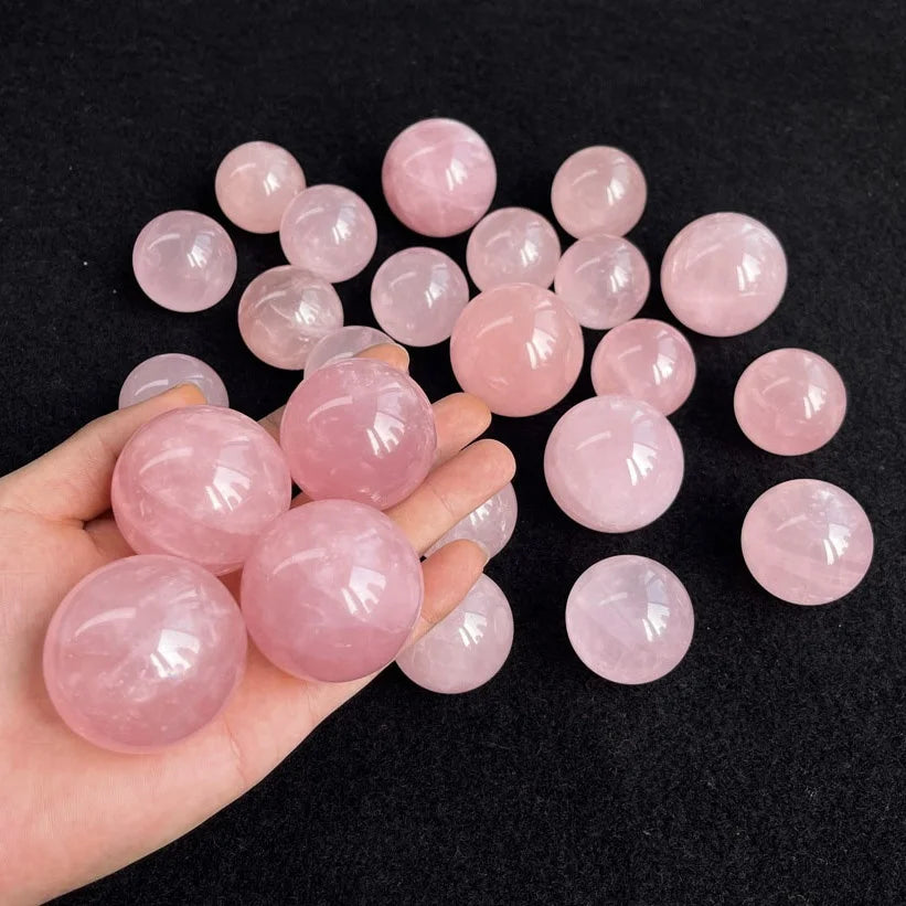Wholesale Star Light Rose Quartz Crystal Sphere Rose Quartz Crystal Ball for Meditation Home Decoration