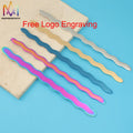 152mm Free Logo Engraving Blank Wavy Bracelet Strip Open Cuff Bangle Stainless Steel