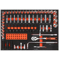 98pcs 1/2 Hexagonal Sleeve Conjoined With a Bit Spark Plug Sleeve Professional Bike Motorbike Car Tool Trolley Cabinet Tool Sets