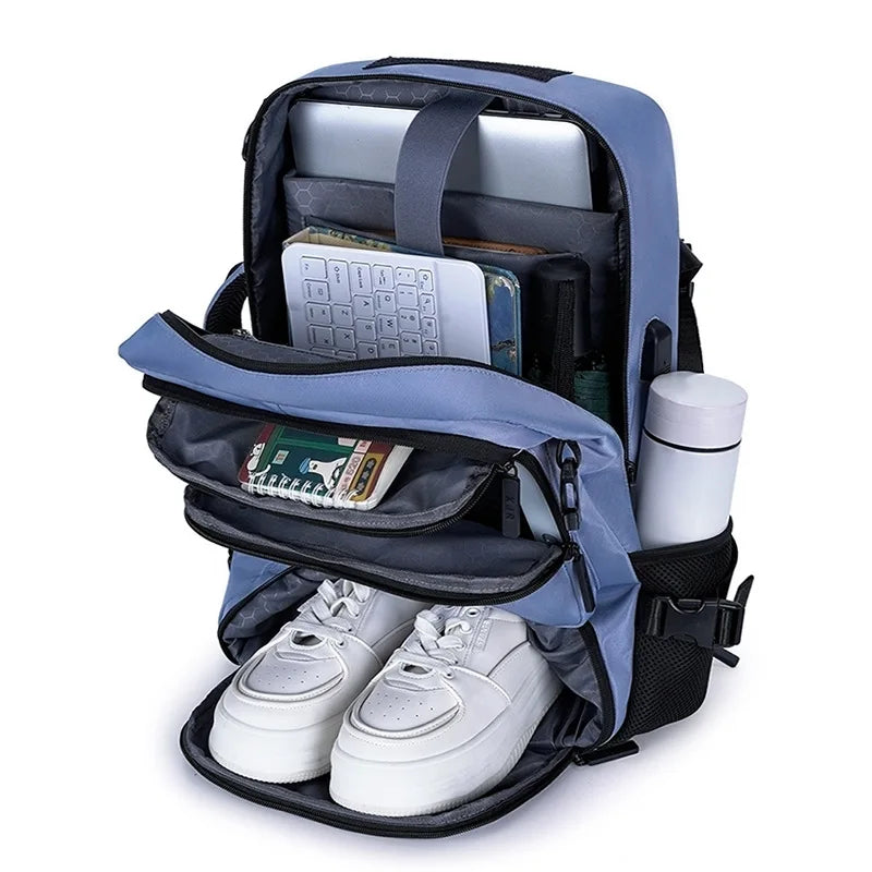 Customized logo Women's Large-capacity Handbag Computer Backpack with USB Multi-function Fashion Casual Men's Notebook Backpack