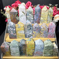 Wholesale Nature Crystal Reki High Quality Ocean Jasper Tower Points for Sale