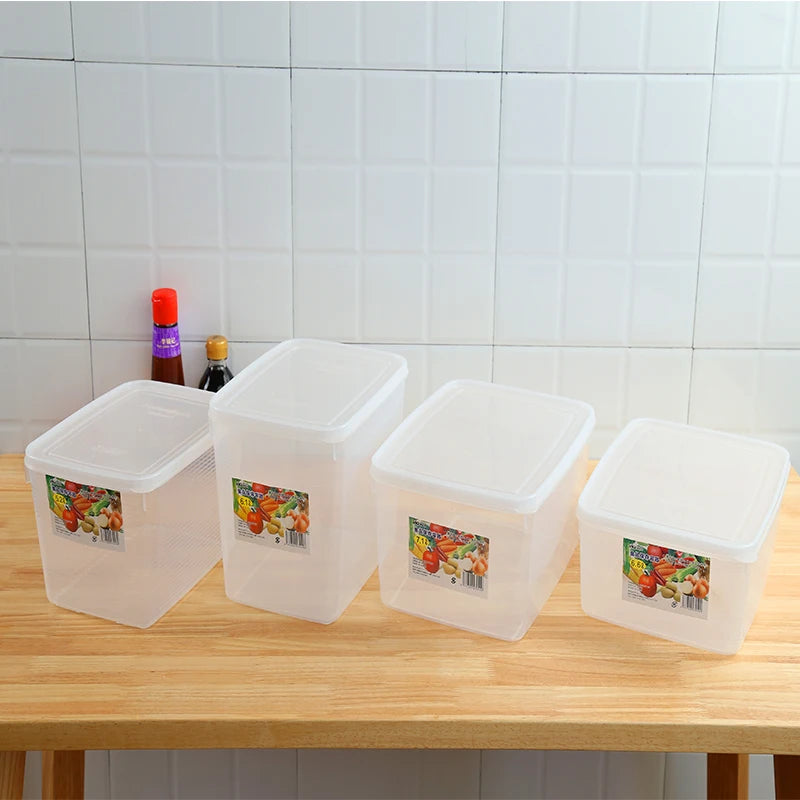 High Quality Plastic Food Storage Containers with Lids 5L 6L 7L Large Clear Fruit and Vegetable Kitchen Storage Box