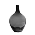 Mouth Blown Narrow Opening Single Flower Leave Custom Vintage Glass Vases Modern Unique Black Glass Vase Bottle