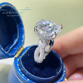 New Arrival Silver 925 Original 10 Carat Brilliant Cut Pass Diamond Test Sparkling D Color Moissanite Infinite Arm Ring Gift
