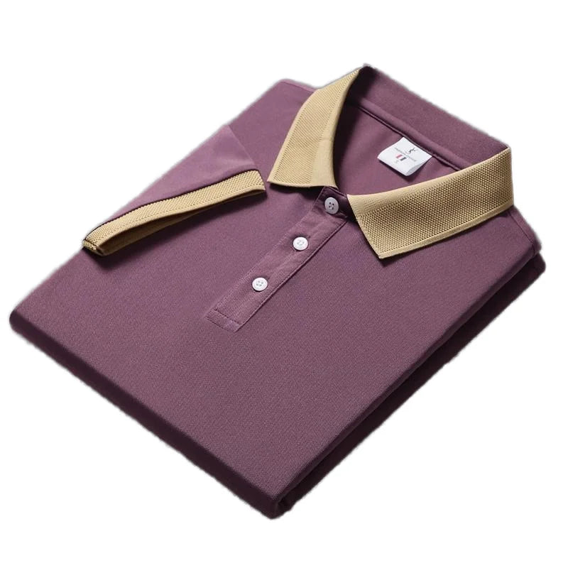 Men's Anti-Wrinkle Breathable for  Shirt Regular Knitted Plus Size Dyed in Solid Print Patterns
