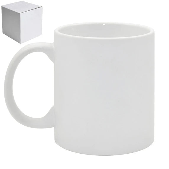 DIY Customized Logo Top Grade Porcelain White Heat Transfer 11oz Blank Mug for Sublimation
