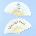 Personalized Bamboo Paper Hand Fan for Wedding Favors Gift