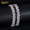 New Arrival Iced Out Moissanite Bracelet Pass Diamond Tester 925 Silver Fancy Cut Moissanite Tennis Bracelet Women Fine Jewelry