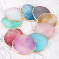 Wholesale Professional Nail Art Display Board Round Resin with 9 Designs Gold Edge Mixed Color Heart Shape Polish Beauty Palette