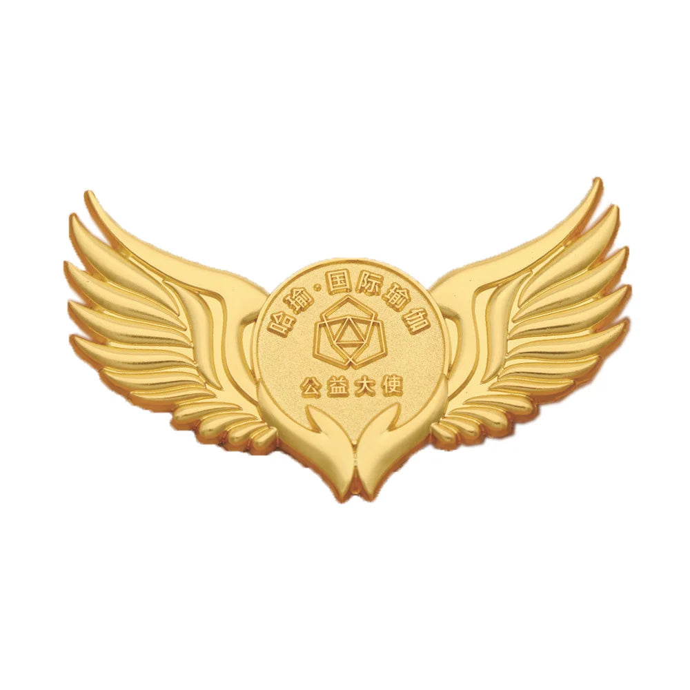 Eagle Shape Badge Wing Shape Badge Personalization New Product Cheap Pin Custom Enamel Large Badge Cloisonne Custom Lapel Pin