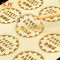 XJY Wholesale Price Self Adhesive Customized Printing Clear Gold Foil Stickers Transparent Logo Label Printing