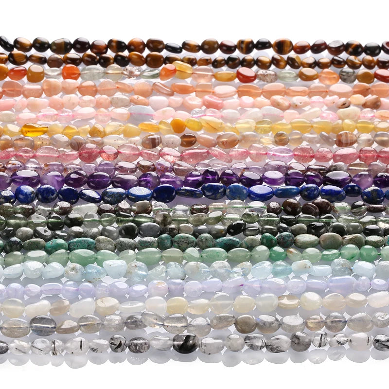 6*8mm Smooth Raw Loose Gemstone Beads /  Natural Moonstone Labradorite Quartz Beads Oval Loose Gemstone for Jewelry Making