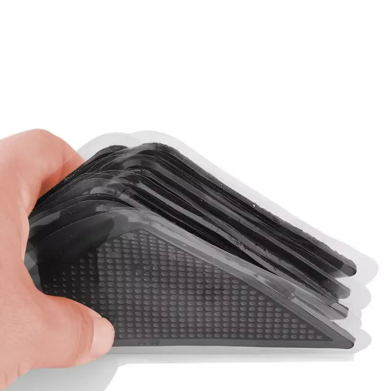 Carpet Holder Combination to Maintain a Flat Carpet Corner 12 PCS Reversible Washable Removable Square Crimp Carpet Holder