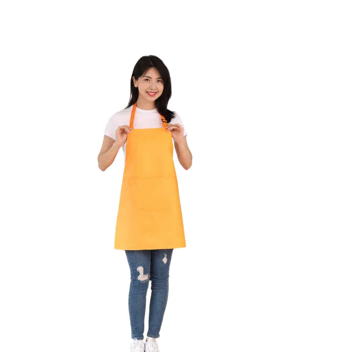Factory Direct High Quality Full Length Pattern Apron Kitchen Green Barista Aprons Custom Logo Aprons With Pocket