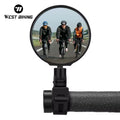 For WEST BIKING 75mm Large Side Bicycle Mirror Stylish Convex HD Rearview 360 Rotation ROHS Durable for New Bicycle