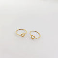 INS Stainless Steel 18K Gold Plated Irregular Circle Finger Couple Ring Personalized Thick Curve Rings Forever Love