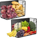 Kitchen 2 Set Magnetic Shelf for Fridge Fruit Potato & Onion Storage Bins Pantry Organizers Magnetic Fridge Organizer