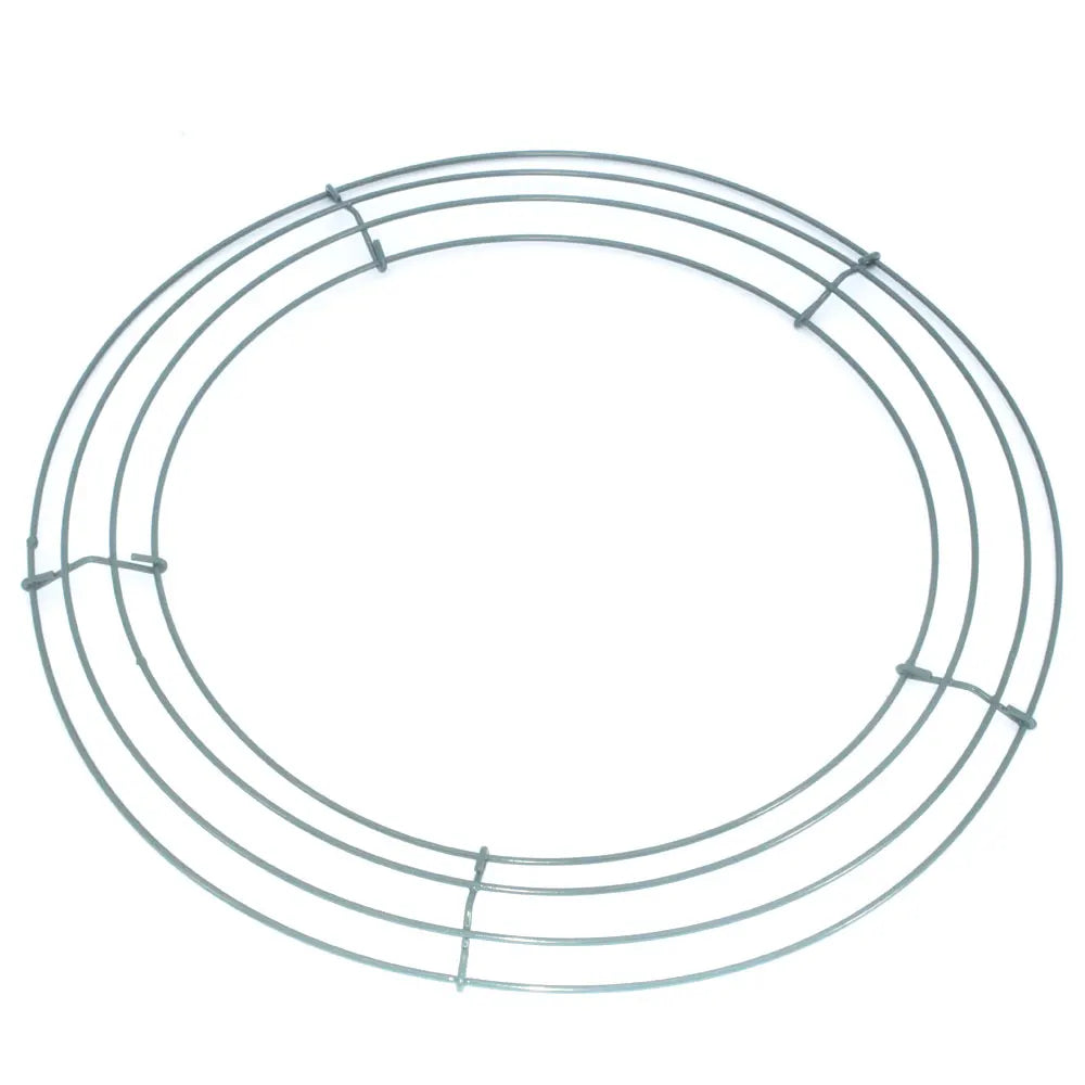 12 Pack 14 Inch Metal Wreath Frame Ring Round Heart Wire Wreath Form for Christmas Decoration