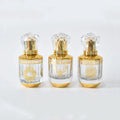 Arabic Gold Glass Metal 30ml Empty Fancy  Golden Glass Perfume Atomizer Perfume Spray Bottles With Gold Cap