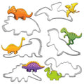 Kids Custom DIY Stainless Steel Dinosaur Cookie Cutter 6 Pieces for Handmade Baking Tools Set