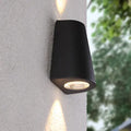 Garden LED Outdoor Wall Light IP54 Waterproof 2*5W Trapezoid Aluminum Metallic Silver Luster Warm White House Spotlight