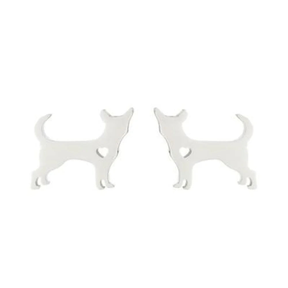 Wholesale Tiny Dog Charm Stainless Steel Stud Earrings Jewelry Earring Women China Manufacturer Supplier