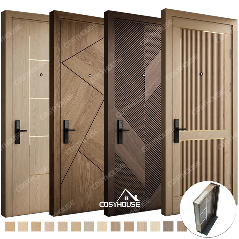 UK Standard Fire-resistant Timber Doors Affordable UL Certified Indoor Fire Doors Best Fire-rated Wooden Doors for Apartments