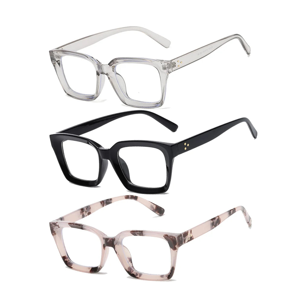 2023 New Small Frame square Sunglasses Retro Anti-blue Reading Glasses Men and Women Computer Glasses