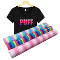 Customized Iron on Glowing in Dark Color Changing Gold 5ft Roll A3 Foam Paper Film Cut Metal Htv 3d Puff Heat Transfer Vinyl