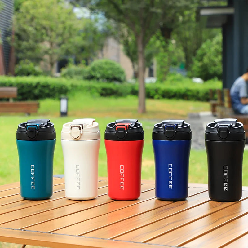 High Quality Stainless Steel Double Wall Coffee Tumbler Reusable Thermal Cup 12oz Tumbler with Straw Lid for Coffee Juice
