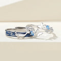 Couple Jewelry Lover Whale Butterfly Diamond Couple Ring Trend Personality Open Ring for Lover Men Women Finger Ring