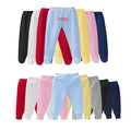Baby Boy's Pants Bottoms Custom Organic Overalls Newborn Baby Clothes Elastic Waist Solid Baby Pants Interlock 100% Cotton
