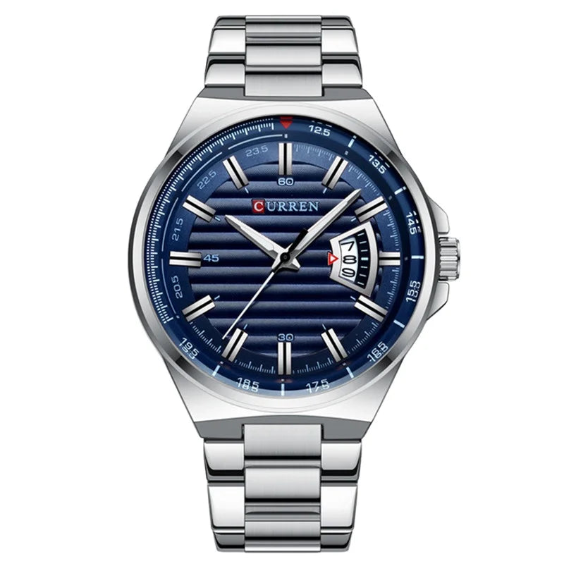 Top Brand CURREN Men Watches Luxury Business Quartz Wristwatches Fashion Men's Stainless Steel Band Auto Date Clock Relojes