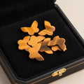 Natural Tiger Eyes Mass-produced Custom-sized High-quality Butterfly-shaped Flat Back Gemstones Suitable for Jewelry Design
